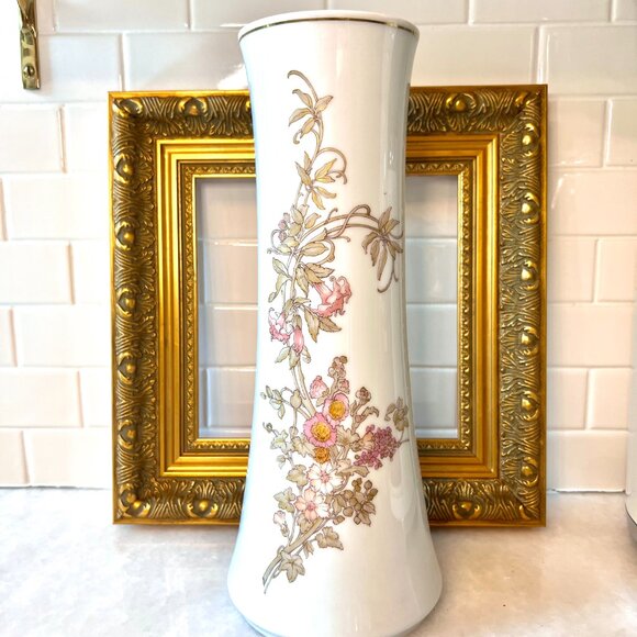 KAISER - Vintage 1960s 'La Boheme' Art Nouveau-Style Vase - MCM, Gold, Floral - Picture 5 of 12